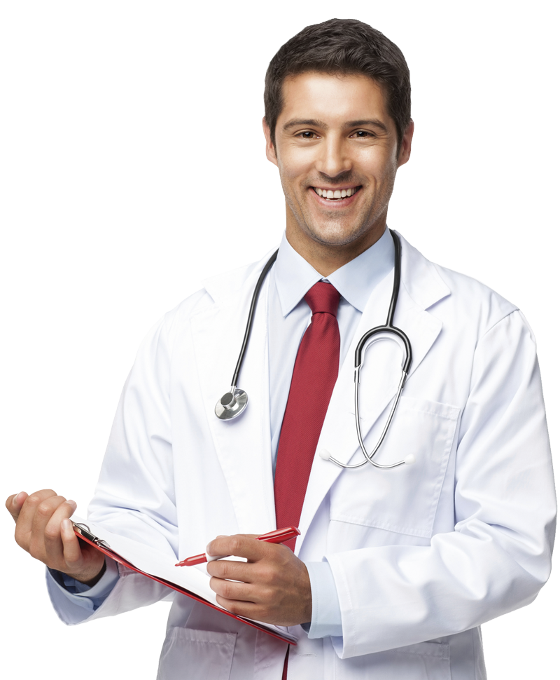 Médico segurando uma prancheta
